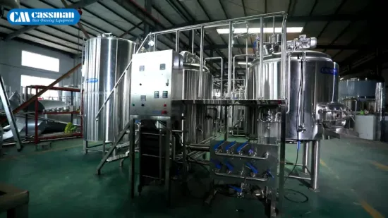 Progetto chiavi in ​​mano per la produzione di birra artigianale in acciaio inossidabile Cassman da 1000 litri per il ristorante pub dell'hotel